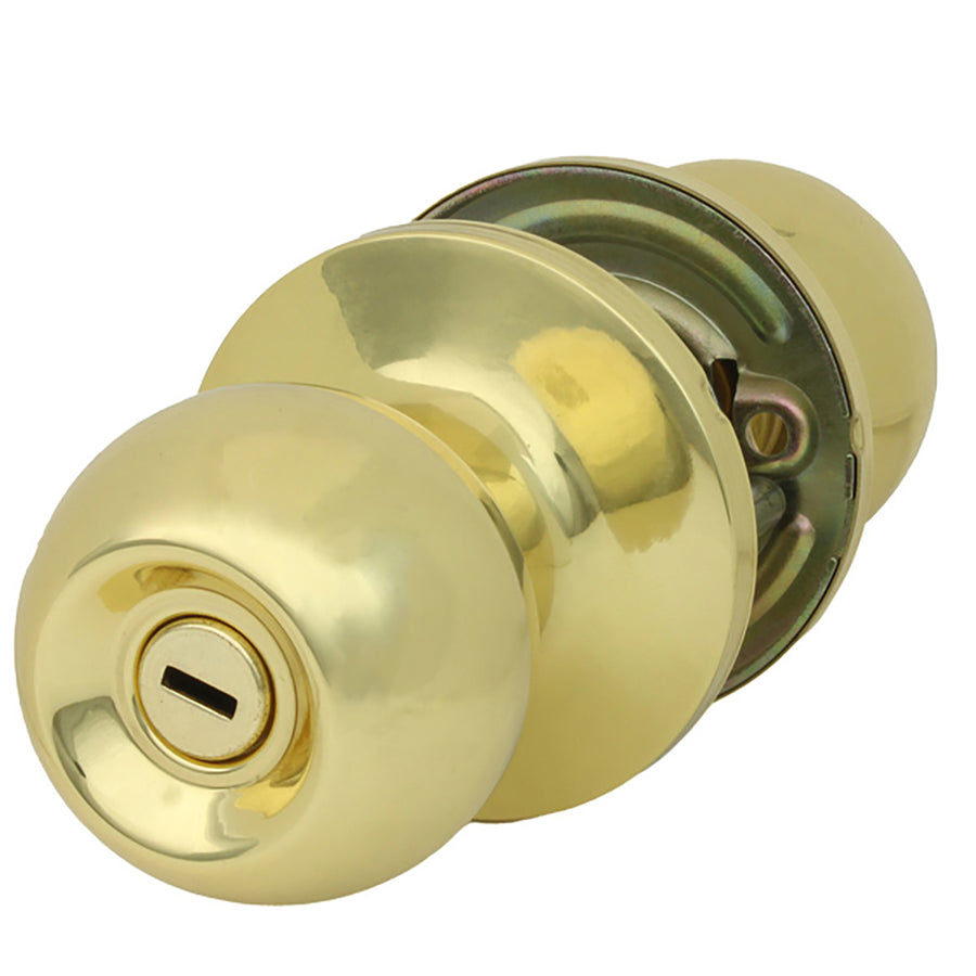 Kwiskset Regina Privacy Door Knob Polished Brass - Kwiskset Regina Privacy Door Knob Polished Brass