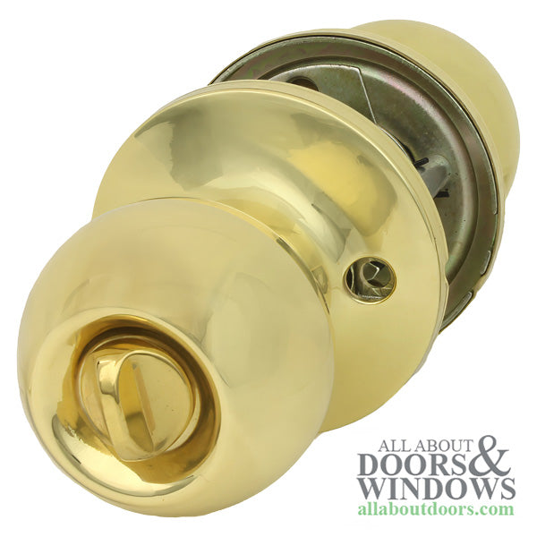 Kwiskset Regina Privacy Door Knob Polished Brass - Kwiskset Regina Privacy Door Knob Polished Brass