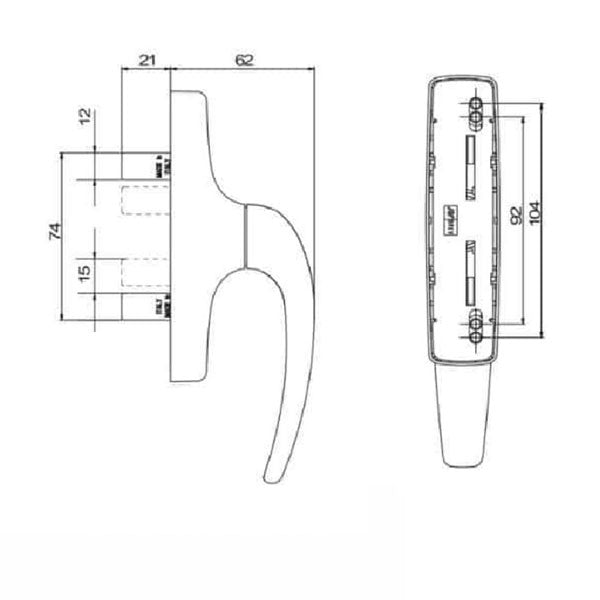 Manon Cremonese Dual Blade Handle - Manon Cremonese Dual Blade Handle
