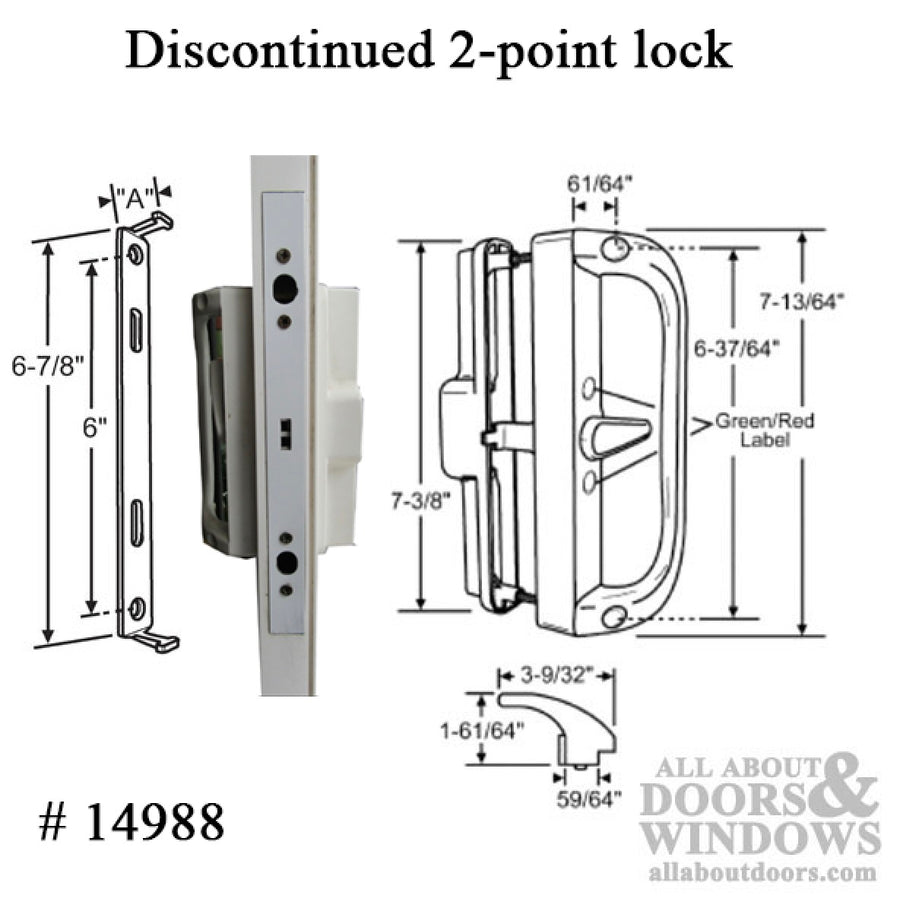 Thermoplast Dual Locking Keeper for Sliding Patio Doors - Thermoplast Dual Locking Keeper for Sliding Patio Doors