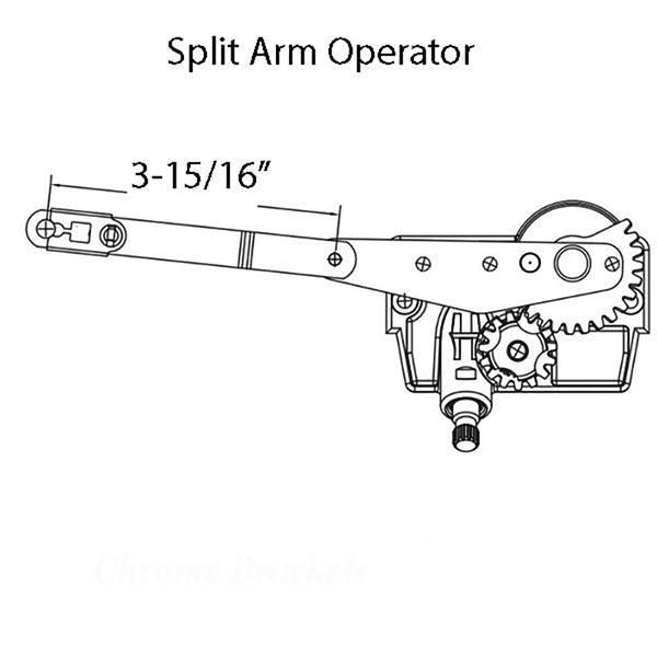 Andersen Casement Split Arm Operator E-Series Right Hand - Andersen Casement Split Arm Operator E-Series Right Hand