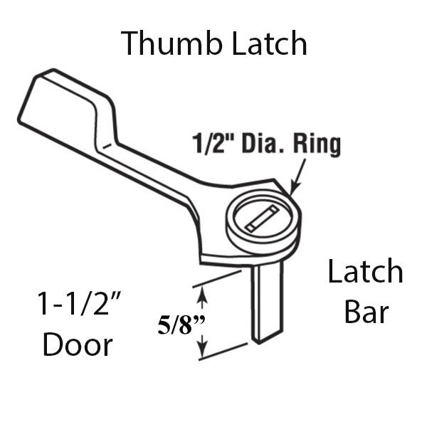 Patio Door Handle Set - Non-Keyed - 3-15/16