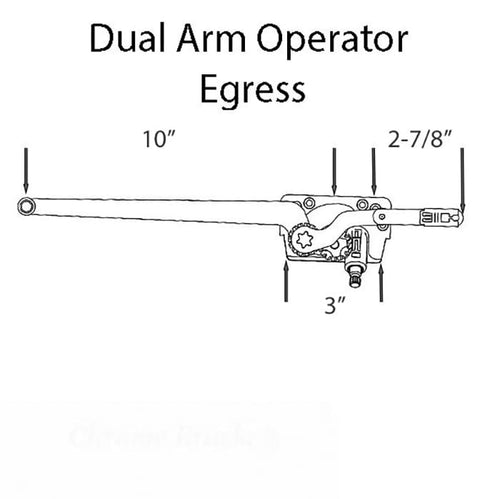 Andersen Eagle E-Series Egress Casement Operator Left Hand - Andersen Eagle E-Series Egress Casement Operator Left Hand