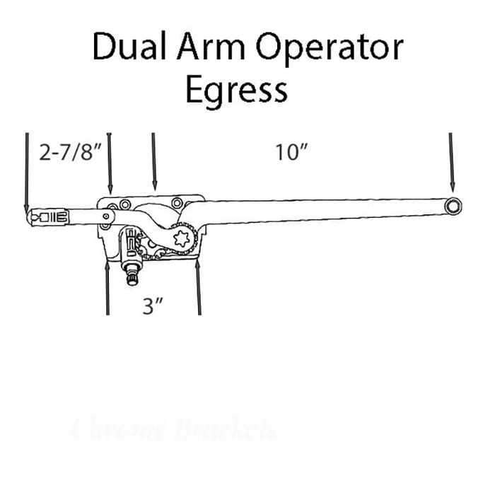 Andersen Eagle E-Series Egress Casement Operator Right Hand - Andersen Eagle E-Series Egress Casement Operator Right Hand