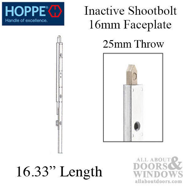 16mm Inactive Top Extension, 25mm Shootbolt Throw, 16.33