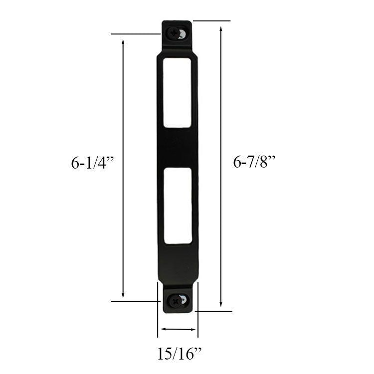 Larson Storm Door QuickFit Latch and Deadbolt Strike Plate 15/16 Inch x 6-7/8 Inch - Larson Storm Door QuickFit Latch and Deadbolt Strike Plate 15/16 Inch x 6-7/8 Inch
