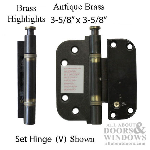 2D Adjustable Set Hinge (V) 3-5/8 x 3-5/8 - 2D Adjustable Set Hinge (V) 3-5/8 x 3-5/8