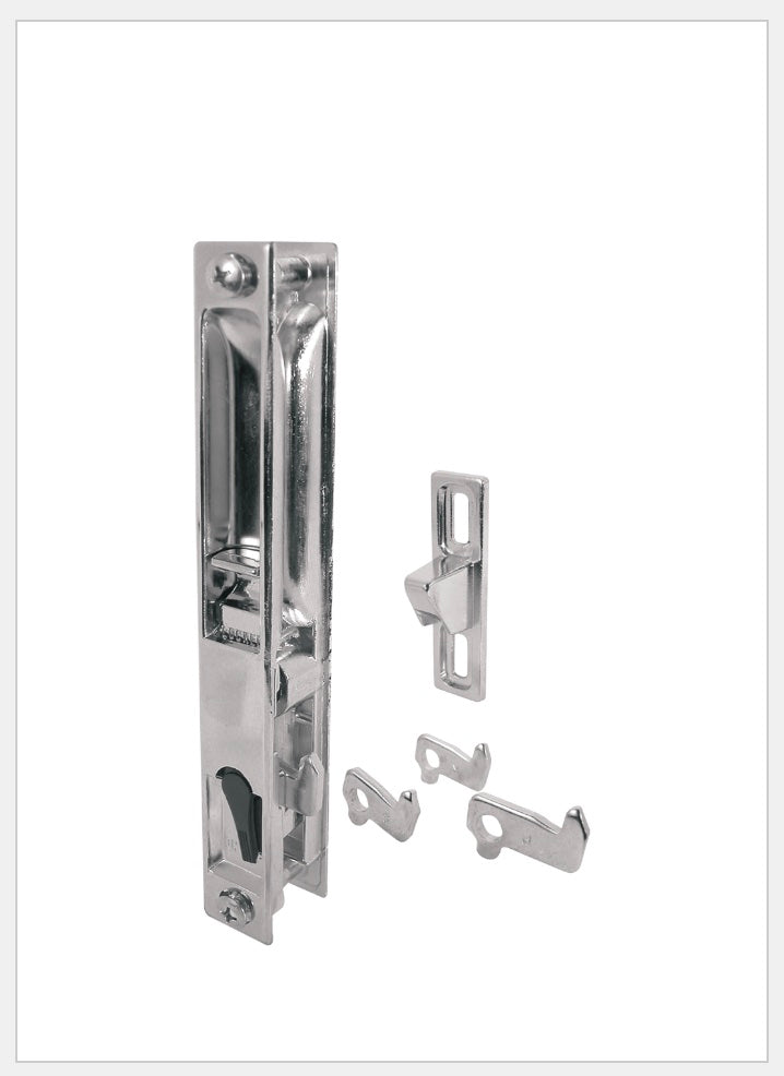 Sliding Patio Door Handleset Flush Tyle Handle 6 5/8 Inch Hole Center Chrome Handle - Sliding Patio Door Handleset Flush Tyle Handle 6 5/8 Inch Hole Center Chrome Handle