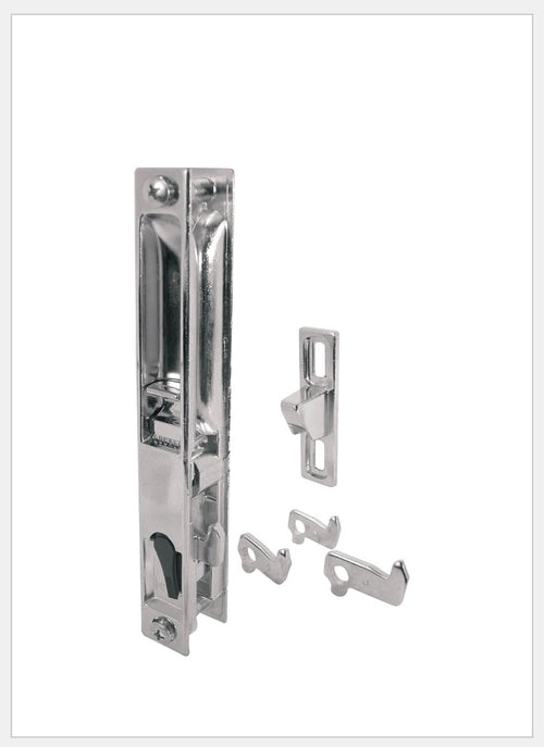 Sliding Patio Door Handleset Flush Tyle Handle 6 5/8 Inch Hole Center Chrome Handle - Sliding Patio Door Handleset Flush Tyle Handle 6 5/8 Inch Hole Center Chrome Handle