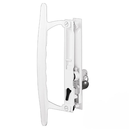 Flush Mount Keyed Handle Set For Sliding Patio Door White Standard Hook - Flush Mount Keyed Handle Set For Sliding Patio Door White Standard Hook