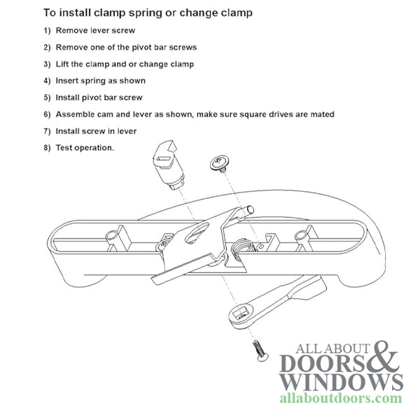 Sliding Patio Door Handleset Dual Claps White Handle Inside and Outside Pulls - Sliding Patio Door Handleset Dual Claps White Handle Inside and Outside Pulls