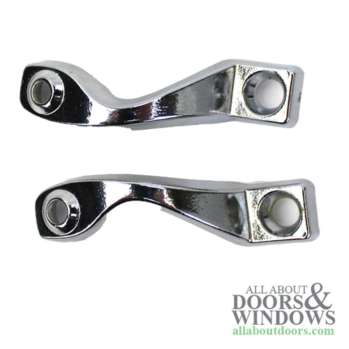 Diecast Chrome Plated Bracket Set for Attaching Wood Handles Left and Right Hand - Diecast Chrome Plated Bracket Set for Attaching Wood Handles Left and Right Hand