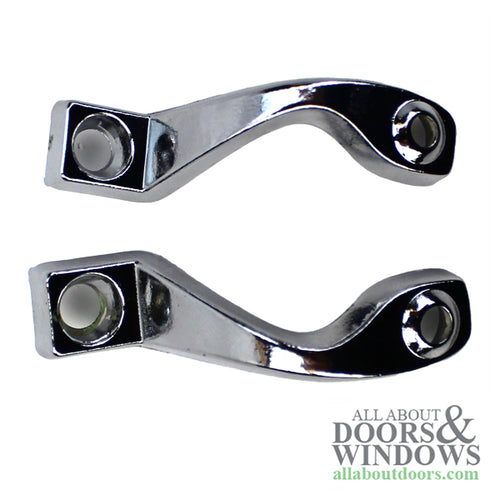 Diecast Chrome Plated Bracket Set for Attaching Wood Handles Left and Right Hand - Diecast Chrome Plated Bracket Set for Attaching Wood Handles Left and Right Hand
