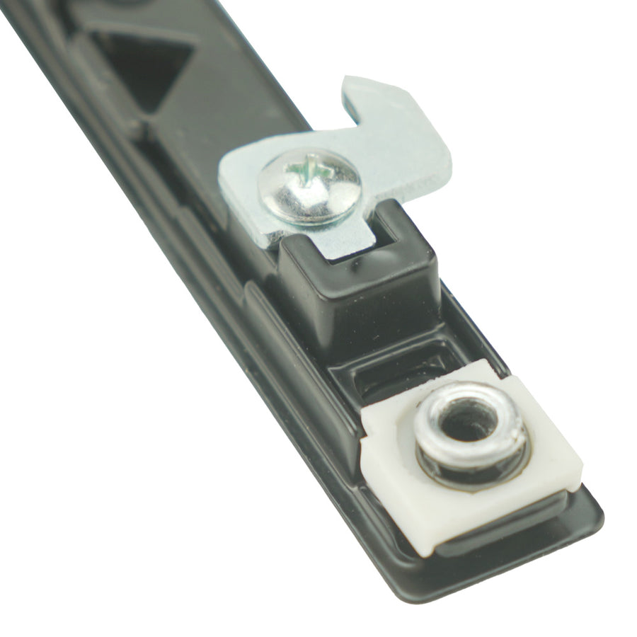 Handle Set Flush Type with Reversible Latch Hooks 6-5/8 Inch Hole Center Black Finish - Handle Set Flush Type with Reversible Latch Hooks 6-5/8 Inch Hole Center Black Finish