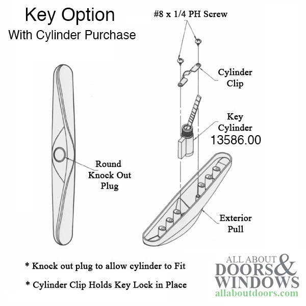Amesbury Truth Sliding Patio Door Handle Set Interior and Exterior Non-Keyed - Amesbury Truth Sliding Patio Door Handle Set Interior and Exterior Non-Keyed