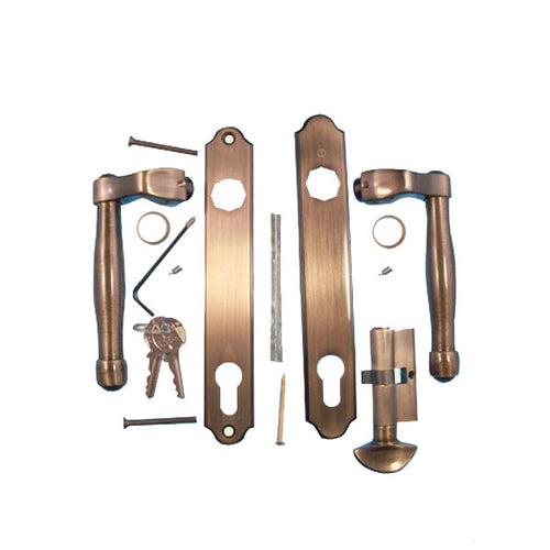 Fuhr L Type Handle Set for Sliding Patio Door Active Keyed - Fuhr L Type Handle Set for Sliding Patio Door Active Keyed