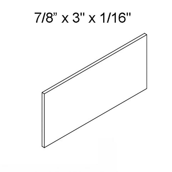 Plastic Shim Setting Block 7/8 x 3 Inch x 1/16 Inch - Plastic Shim Setting Block 7/8 x 3 Inch x 1/16 Inch