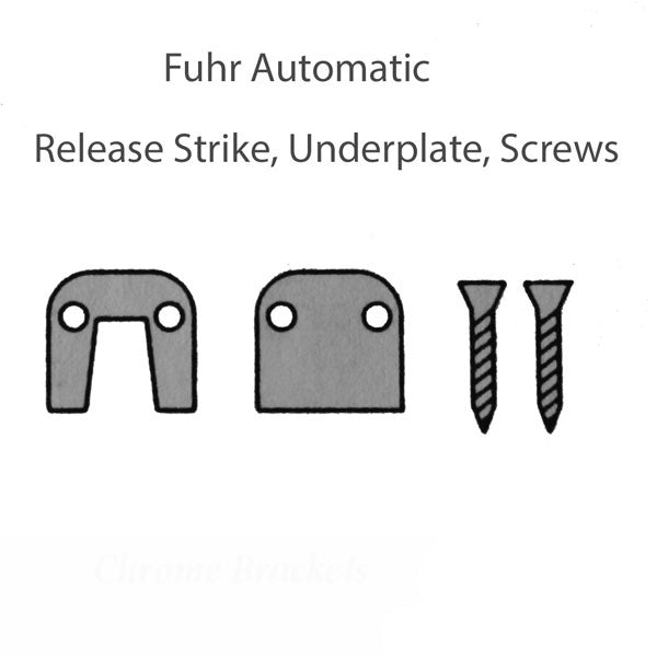 Fuhr Release Strike Plate Backer and screws Auto Roller Version - Fuhr Release Strike Plate Backer and screws Auto Roller Version