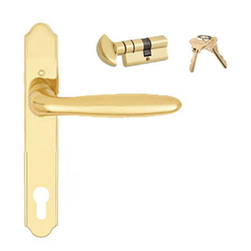 Hoppe Active Keyed Verona Handle Set M151/374N/KC Polished Brass - Hoppe Active Keyed Verona Handle Set M151/374N/KC Polished Brass