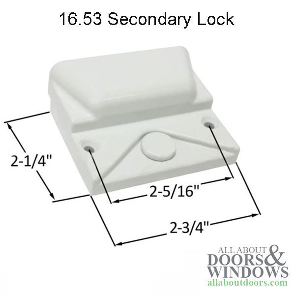 Truth Secondary Home Gard Sash Lock for Tie Bar Applications with Black Cam - Truth Secondary Home Gard Sash Lock for Tie Bar Applications with Black Cam