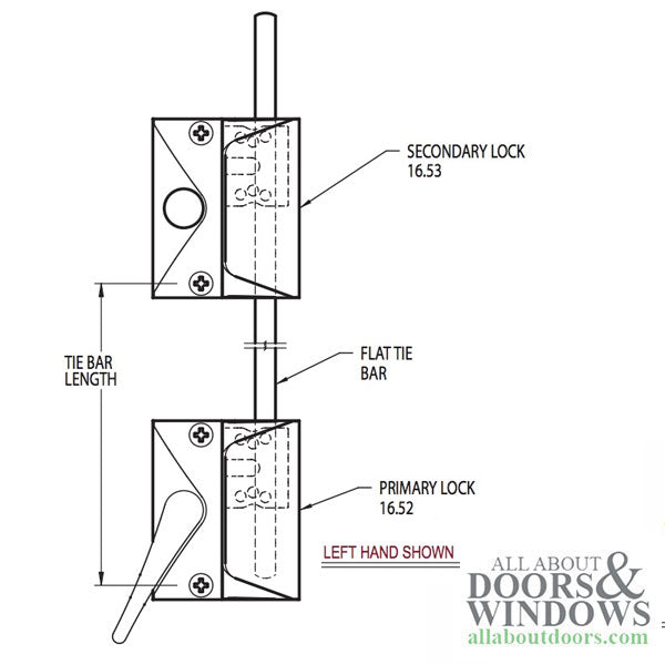 Truth Secondary Home Gard Sash Lock for Tie Bar Applications with Black Cam - Truth Secondary Home Gard Sash Lock for Tie Bar Applications with Black Cam