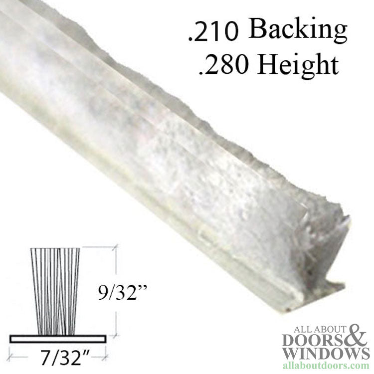 Weatherstrip .210 Backing x .280 Fuzzy Pile - Weatherstrip .210 Backing x .280 Fuzzy Pile