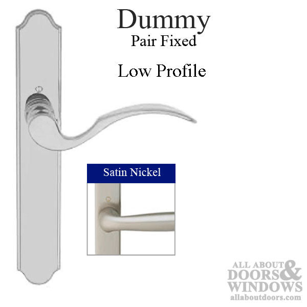 HOPPE Munchen Dummy Low Profile Handle Set Right Hand Satin Nickel - HOPPE Munchen Dummy Low Profile Handle Set Right Hand Satin Nickel