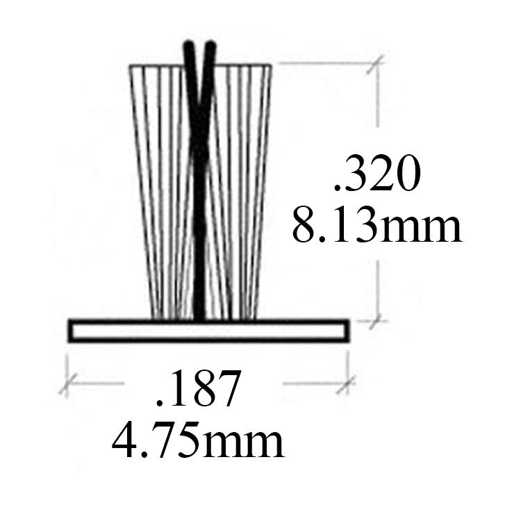 Amesbury Truth Weatherstrip For Door and Window .187 Inch Backing .320 Inch Pile - Amesbury Truth Weatherstrip For Door and Window .187 Inch Backing .320 Inch Pile