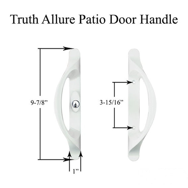 Truth Sliding Door Handle Active Door Handle With Center Key Cylinder - Truth Sliding Door Handle Active Door Handle With Center Key Cylinder