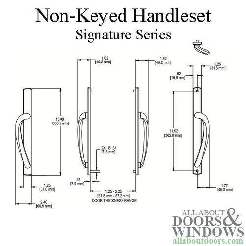 Truth Door Handle For Sliding Glass Doors Non Keyed Curved Handlset Choose Color - Truth Door Handle For Sliding Glass Doors Non Keyed Curved Handlset Choose Color