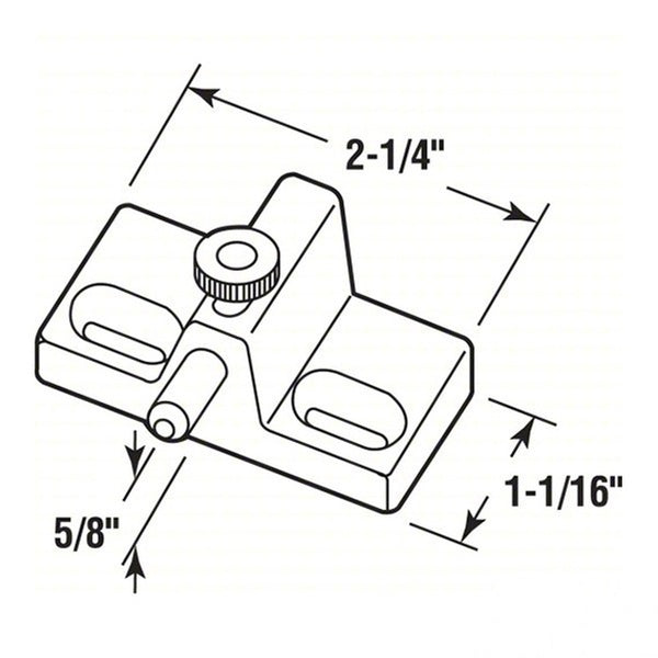 Security Slide Bolt Lock Door or Window - Aluminum - Security Slide Bolt Lock Door or Window - Aluminum