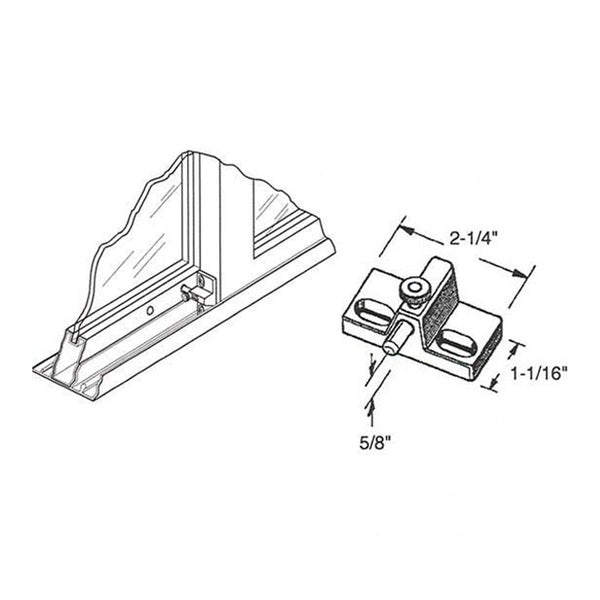 Security Slide Bolt Lock Door or Window - Aluminum - Security Slide Bolt Lock Door or Window - Aluminum