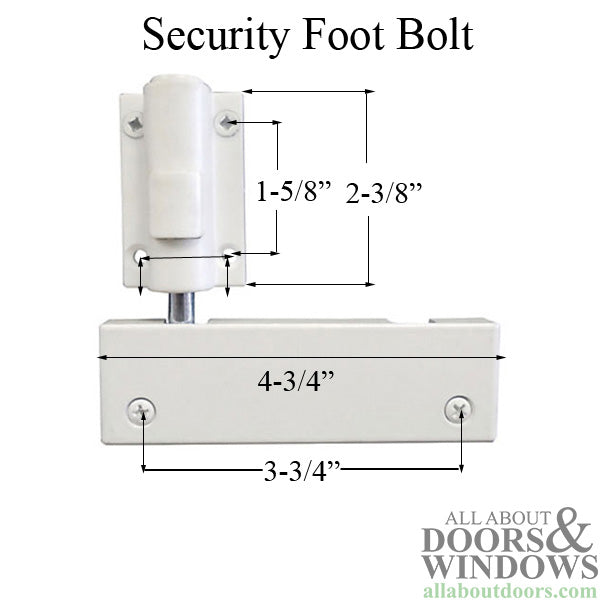 Veranda Patio Door High Security Foot Bolt Lock - Veranda Patio Door High Security Foot Bolt Lock