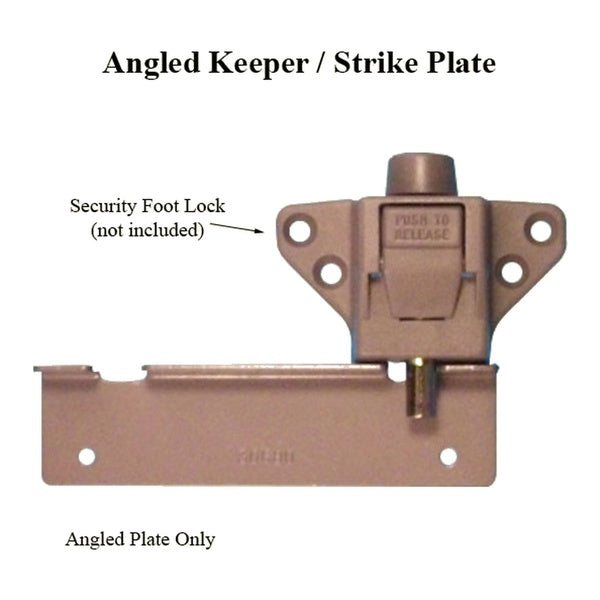 Truth Auxiliary Strike Plate Foot Bolt Keeper 2 Hole Angled - Truth Auxiliary Strike Plate Foot Bolt Keeper 2 Hole Angled