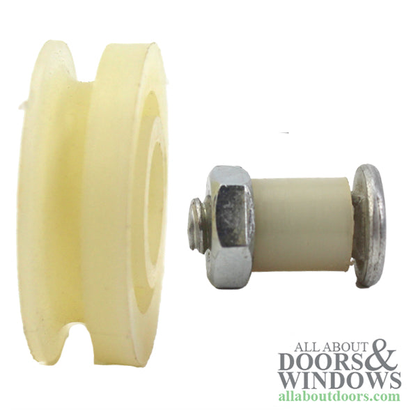 Bottom Mount Roller Assembly with 1 Inch Nylon Wheel Diameter for Sliding Screen Doors - Bottom Mount Roller Assembly with 1 Inch Nylon Wheel Diameter for Sliding Screen Doors