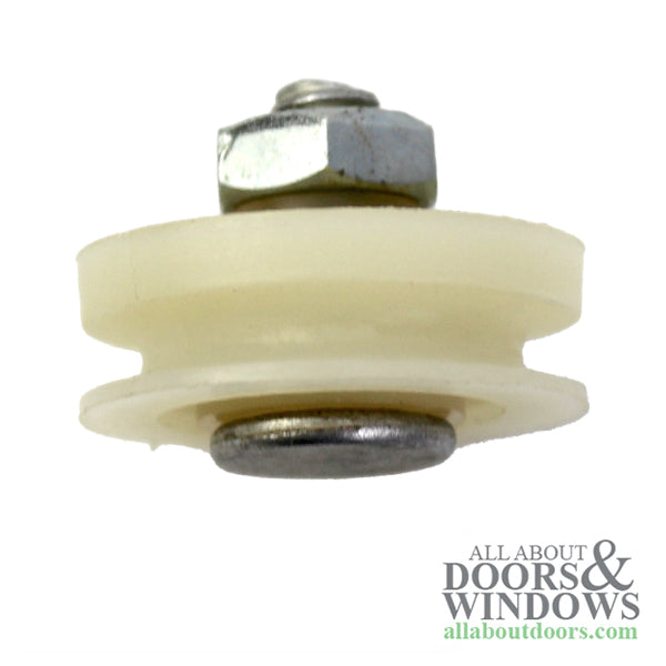 Bottom Mount Roller Assembly with 1 Inch Nylon Wheel Diameter for Sliding Screen Doors - Bottom Mount Roller Assembly with 1 Inch Nylon Wheel Diameter for Sliding Screen Doors