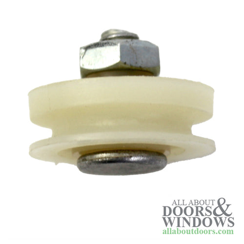 Bottom Mount Roller Assembly with 1 Inch Nylon Wheel Diameter for Sliding Screen Doors - Bottom Mount Roller Assembly with 1 Inch Nylon Wheel Diameter for Sliding Screen Doors