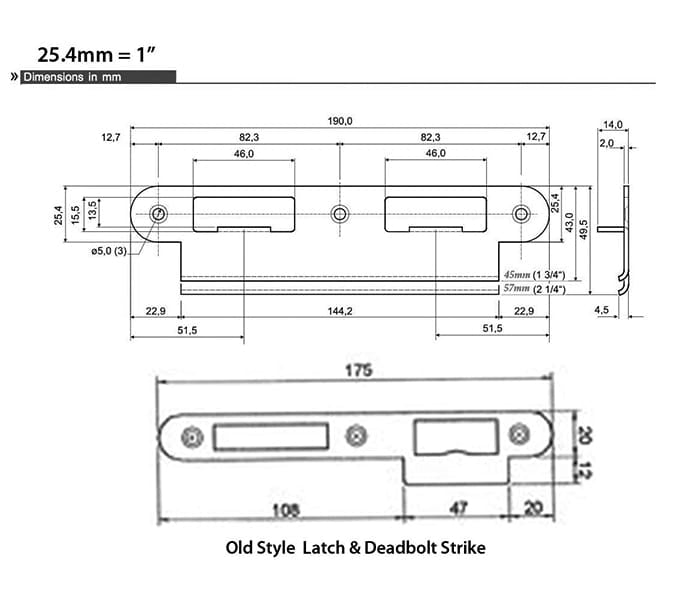 G-U Latch and Deadbolt Strike Plate Kit, Reversible, 2-1/4 Inch Door - Choose Color - G-U Latch and Deadbolt Strike Plate Kit, Reversible, 2-1/4 Inch Door - Choose Color