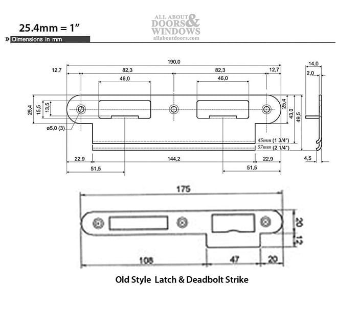 G-U Latch and Deadbolt Strike Plate Kit, Reversible, 2-1/4 Inch Door - Choose Color - G-U Latch and Deadbolt Strike Plate Kit, Reversible, 2-1/4 Inch Door - Choose Color