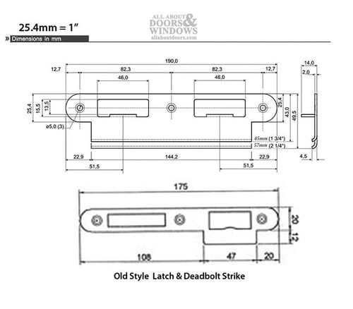 G-U Latch and Deadbolt Strike Plate Kit, Reversible, 2-1/4 Inch Door - Choose Color - G-U Latch and Deadbolt Strike Plate Kit, Reversible, 2-1/4 Inch Door - Choose Color