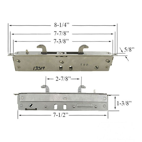 Truth 13317 16mm Nexus 2-Point Sliding Door Mortise Lock – Extended Hook – Short Face – Stainless Steel - Truth 13317 16mm Nexus 2-Point Sliding Door Mortise Lock – Extended Hook – Short Face – Stainless Steel