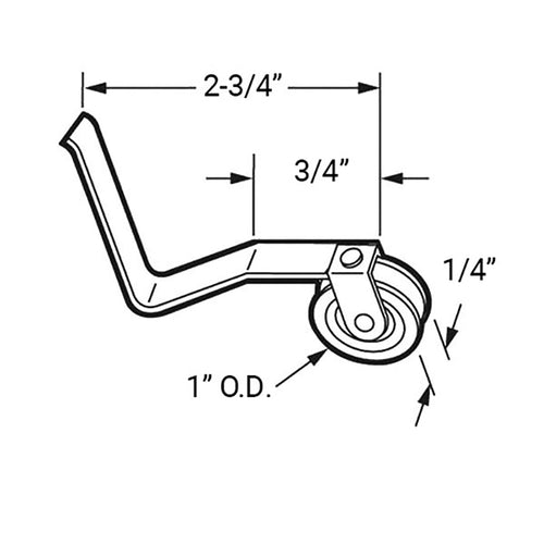 V Spring Tension Roller Assembly with 1 Inch Steel Wheel – Sliding Screen Door - V Spring Tension Roller Assembly with 1 Inch Steel Wheel – Sliding Screen Door