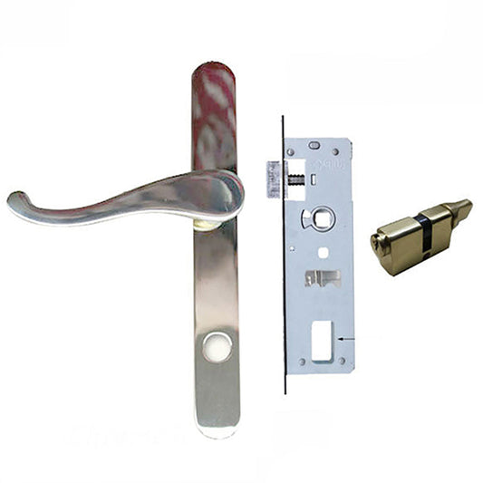 Andersen Emco Forever Full Lite Storm Door Handle Set for 1" Thick Doors - Polished Brass