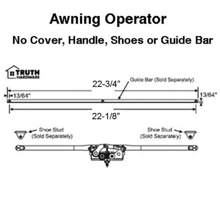 Truth Awning 20-3/4 Inch Roto Crank Operator - Truth Awning 20-3/4 Inch Roto Crank Operator