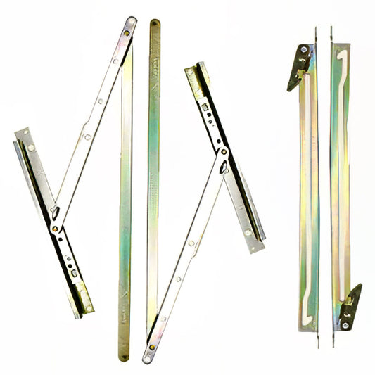 Egress Hinge Set w/ Screws for Andersen Flex-Pac All Wood Windows -Zinc & Golden Dichromate Plating