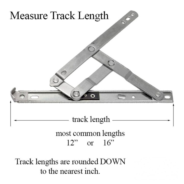 Anderberg 222SS 4 Bar Casement Window Egress Hinge with Stop Stainless Steel - Anderberg 222SS 4 Bar Casement Window Egress Hinge with Stop Stainless Steel