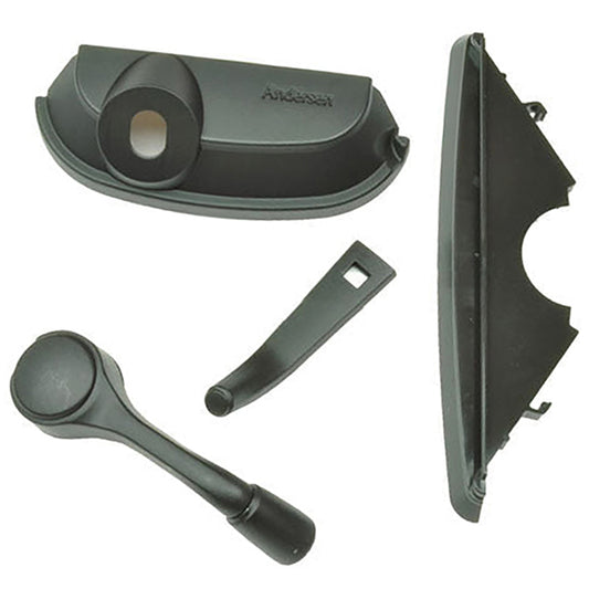 Andersen Casement Hardware Operator Handle With Lock and Lock Bezel