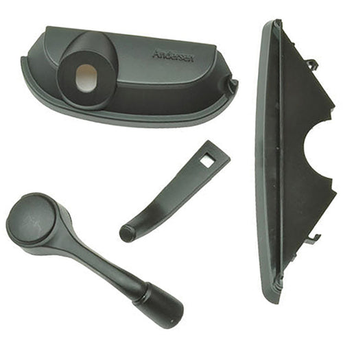 Andersen Casement Hardware Operator Handle With Lock and Lock Bezel - Andersen Casement Hardware Operator Handle With Lock and Lock Bezel
