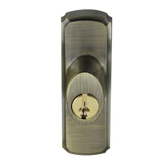 Andersen Window-Frenchwood Gliding Door Hardware, Newbury/Lock Assembly w/keys - Antique Brass - RH