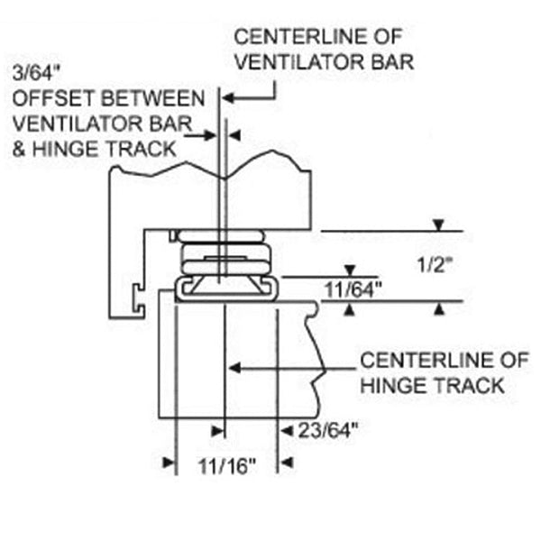 Anderberg 224SS 4 Bar Casement Window Egress Hinge Washability with Stop Stainless Steel 16